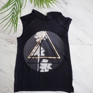 Boys graphic sleeveless hooded tee